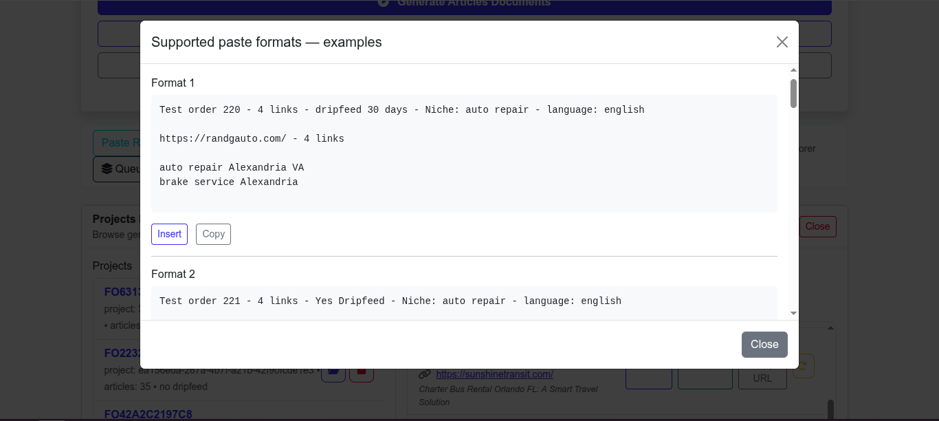Config format types and extensions